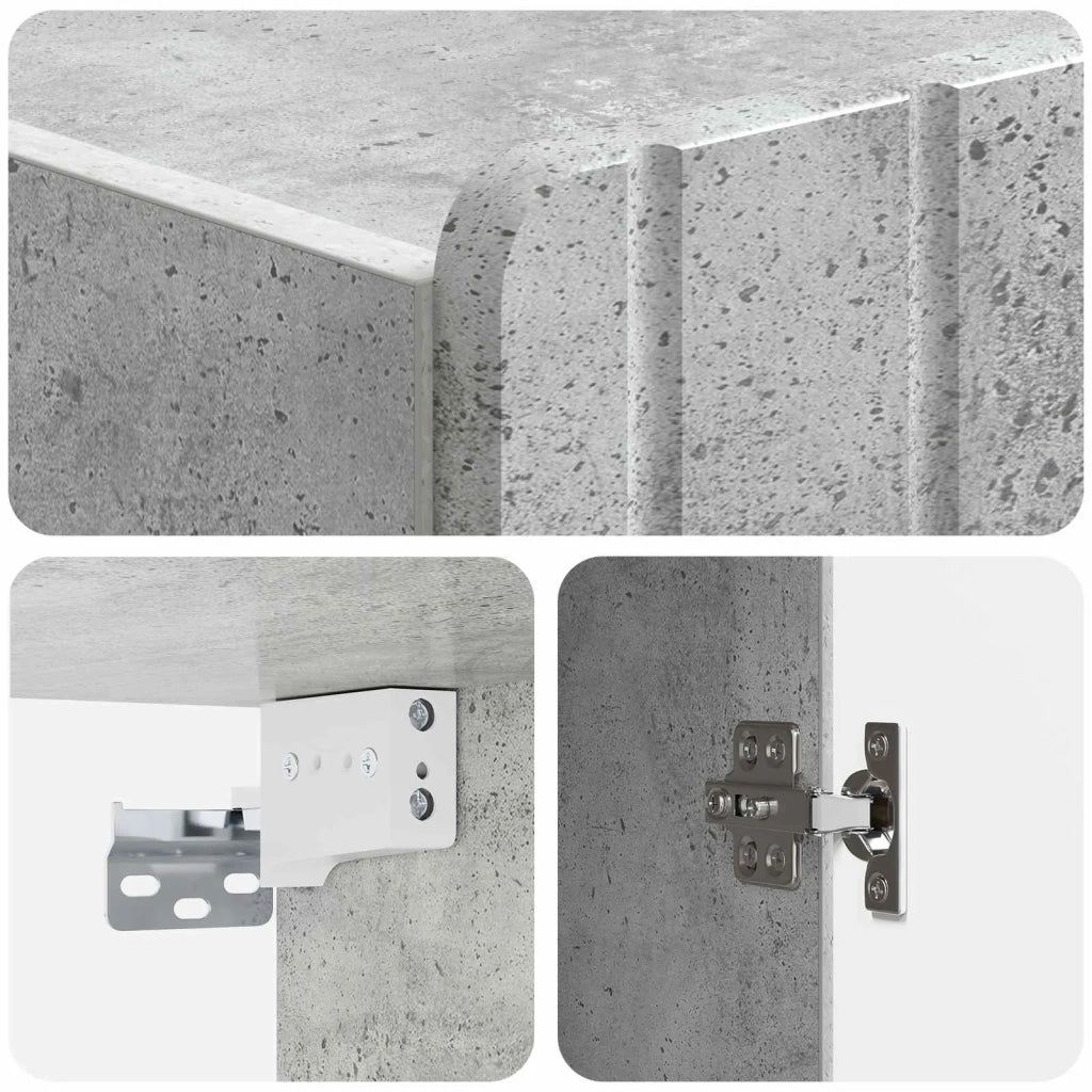Mobiletto a muro Grigio Cemento 59 x 31 x 64 cm 898238