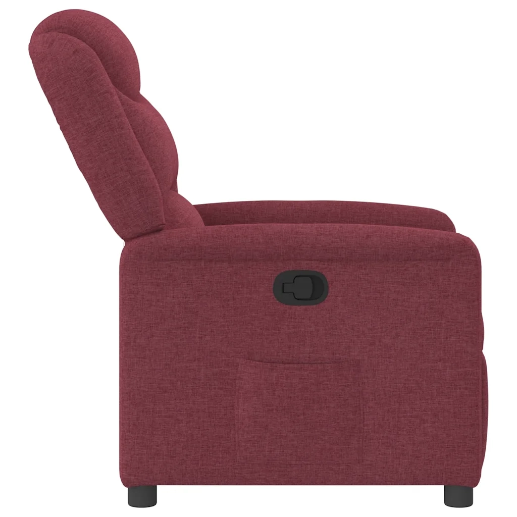 Poltrona Reclinabile in Tessuto Rosso Vino 4015599