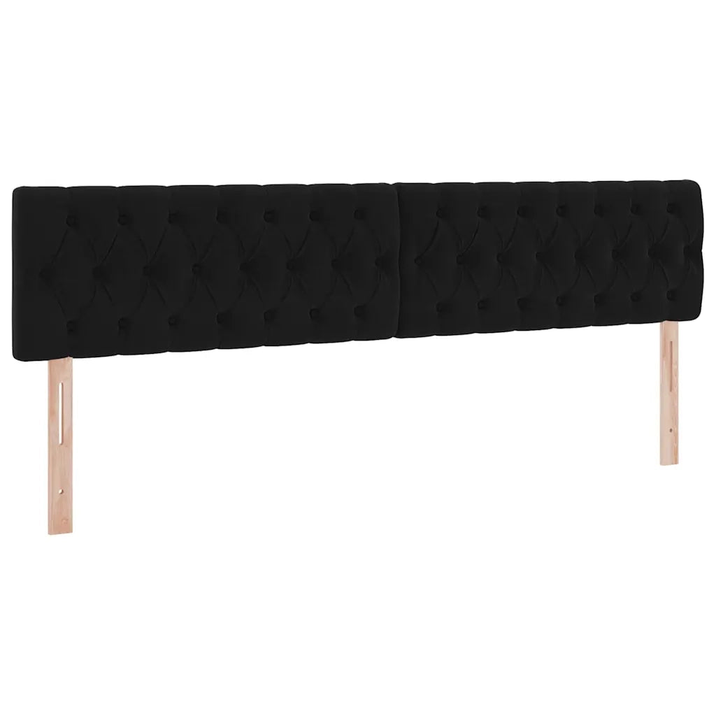 Letto con Contenitore con materasso Nero 200 x 200 cm Velluto 3370841
