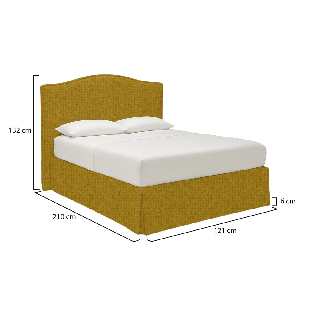 Batley, Letto Singolo Sfoderabile Made in Italy, Giallo Ocra