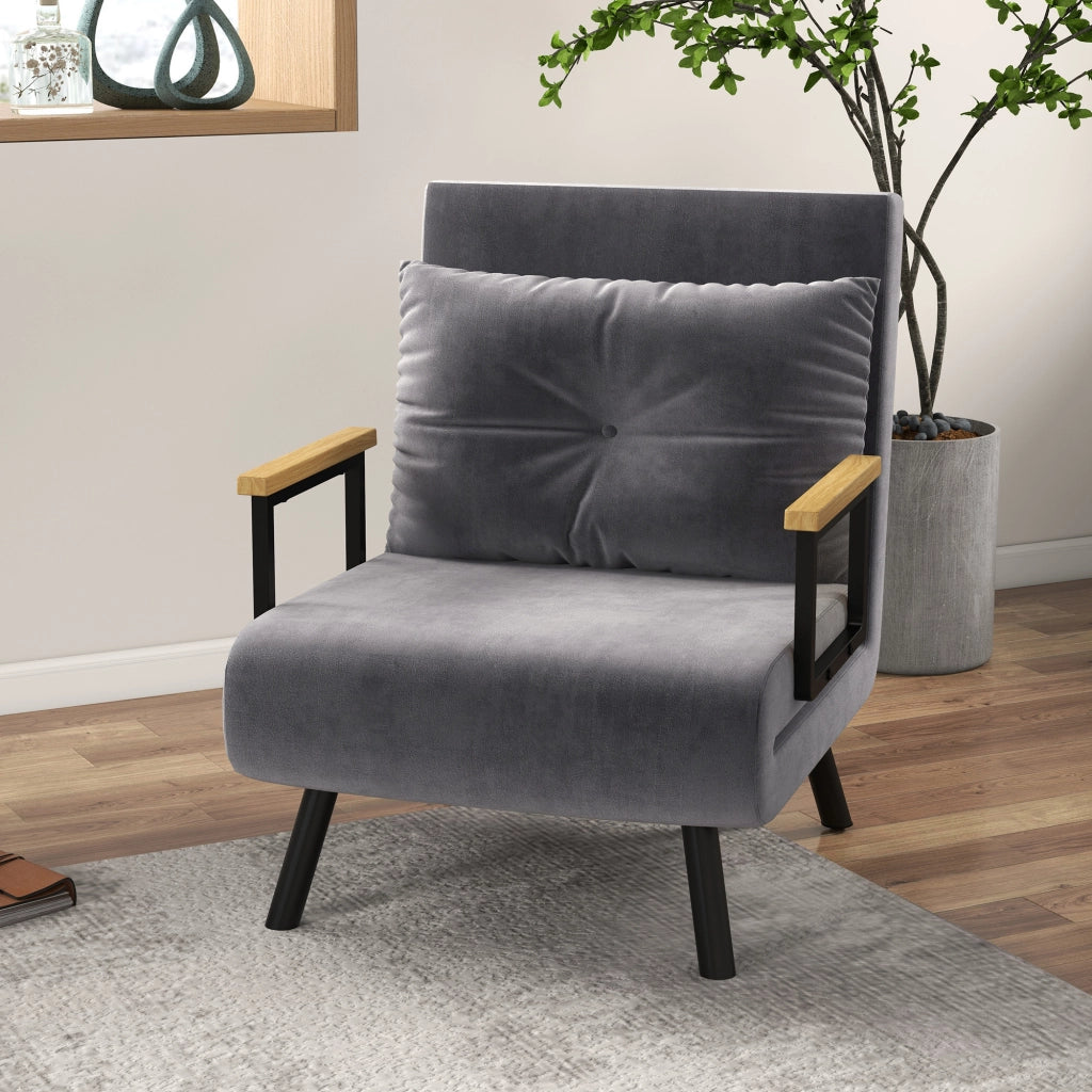 Poltrona relax ¨C Minimal ¨C Tessuto nero
