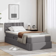 Letto con contenitore e materasso Grigio 100 x 200 cm 3370383