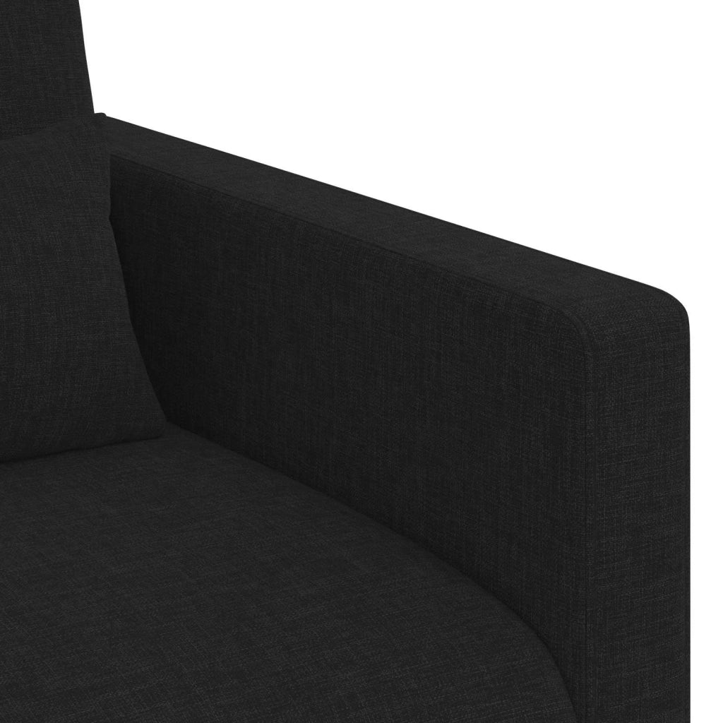 Set di divani 2 pcs Nero 158 x 78 x 80 cm Tessuto 3407539