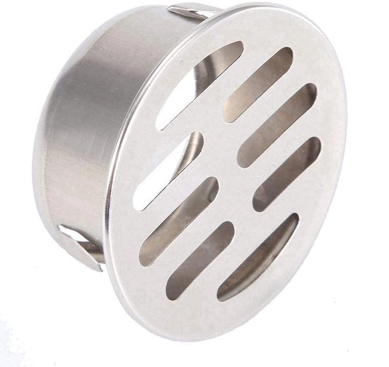 Scarico di area esterna in acciaio inossidabile - Fusto di scarico per esterno - Antiblocco - Bocca piatta 5,5 x 4,3 cm - Scarico dell'acqua - Coperchio rimovibile