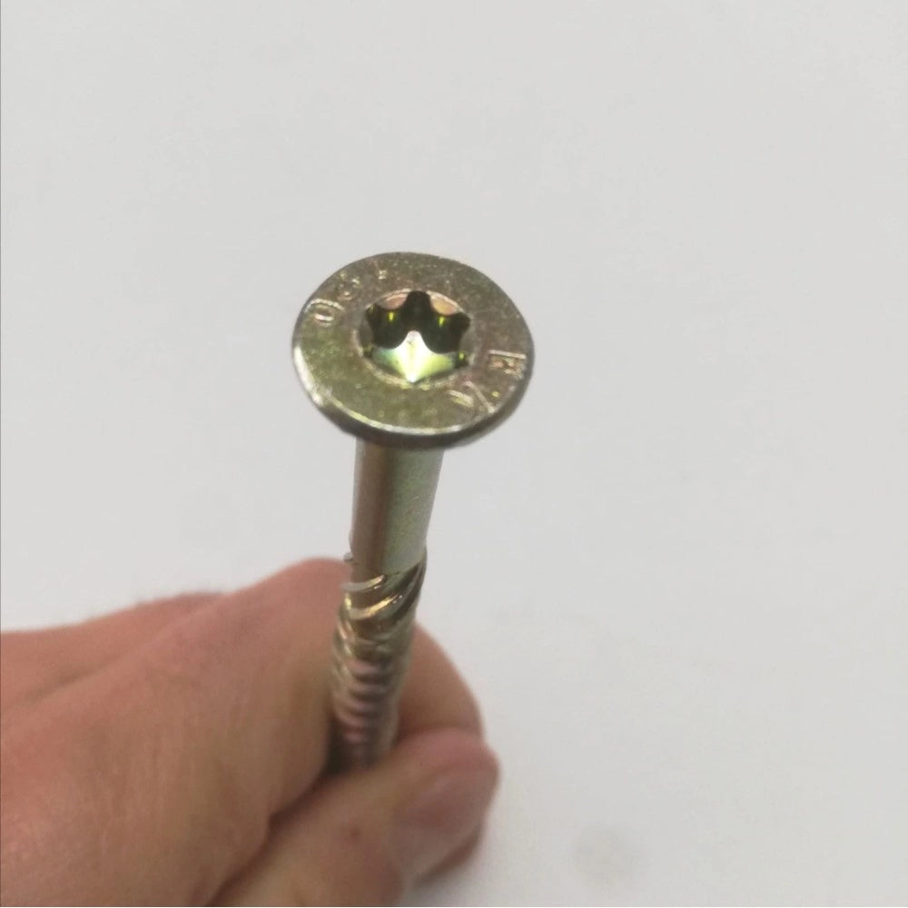 Vite 8x200mm tps testa conica gialla per legno impronta torx - 10pz