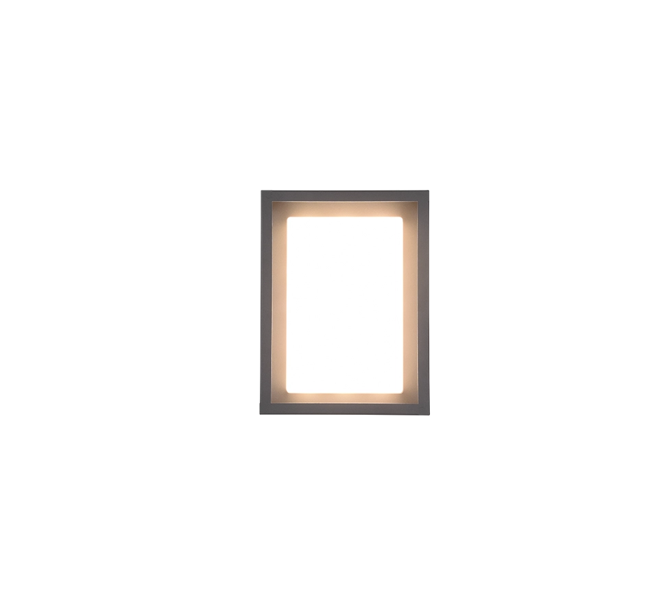 Applique da esterno LED, metallo, antracite, 18x24x10 cm, Witham