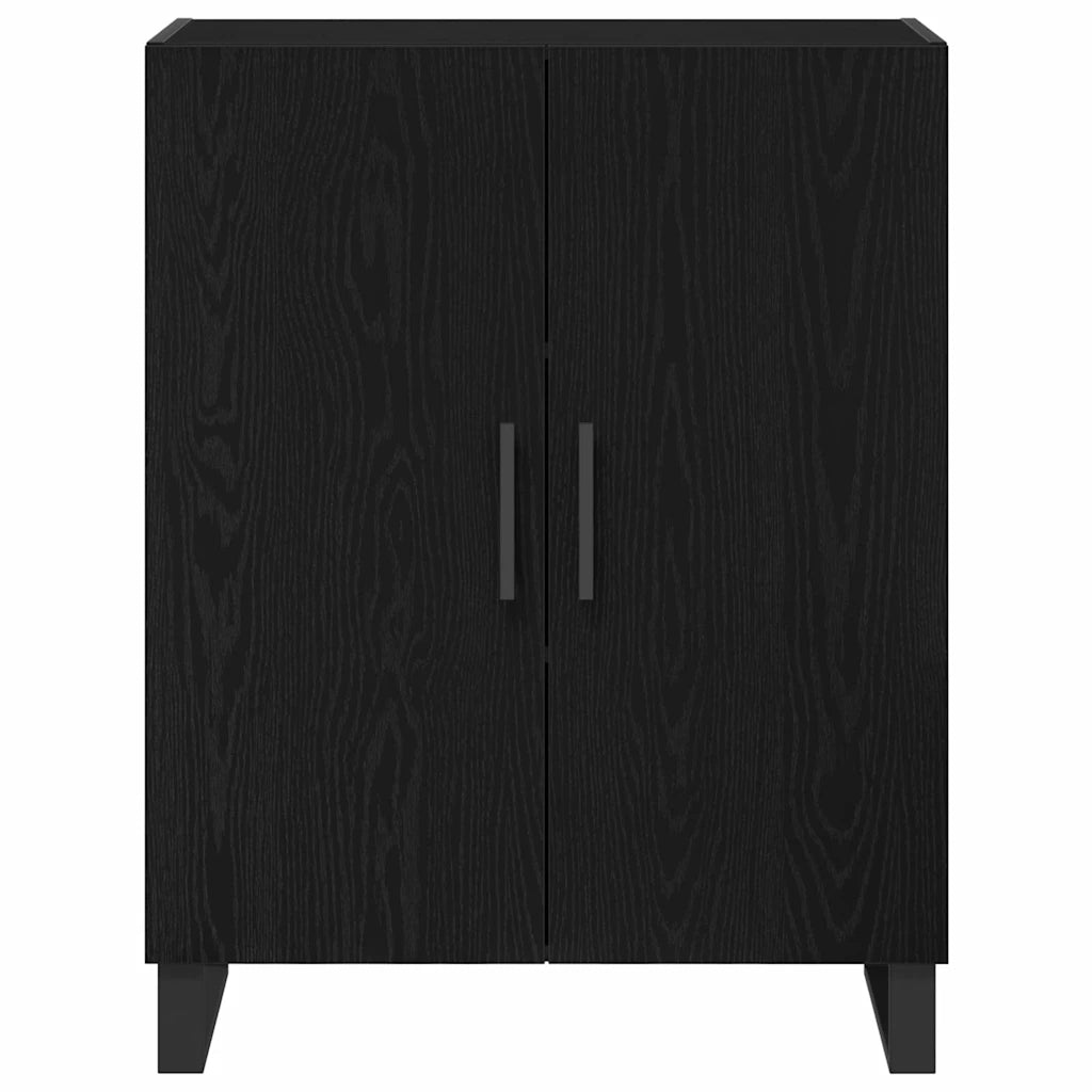 Credenza-Buffet-Armadio da cucina Rovere Nero 69,5 x 34 x 180 cm Legno multistrato 798380