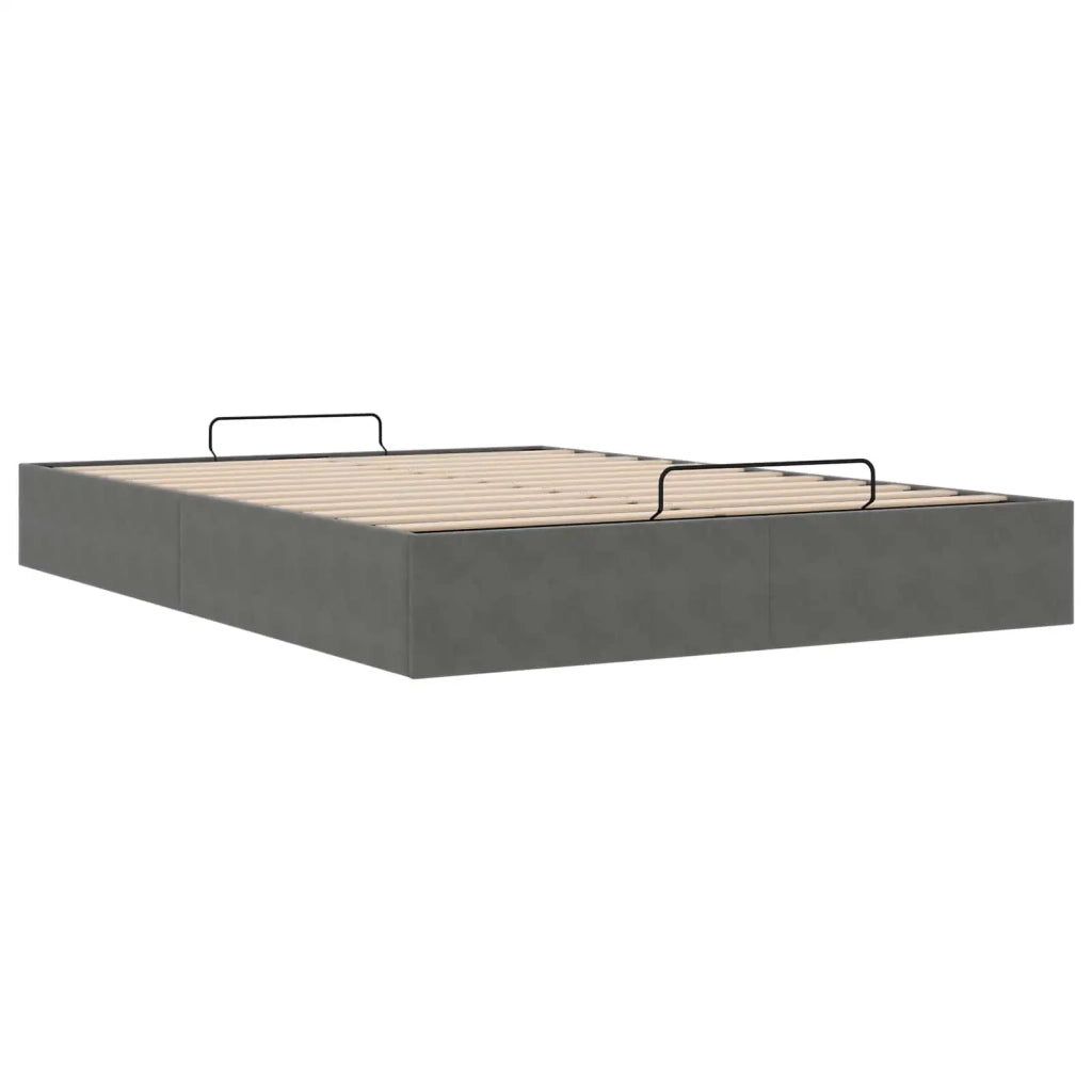 Letto ottomano Grigio Scuro 153 x 203 cm Velluto 3403075