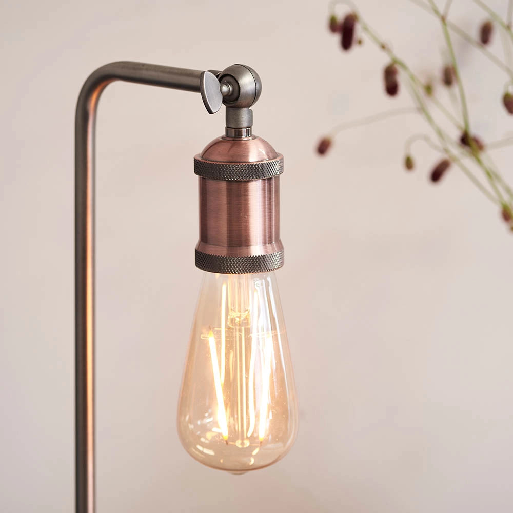 Lampada da tavolo industriale regolabile E27 Endon HAL