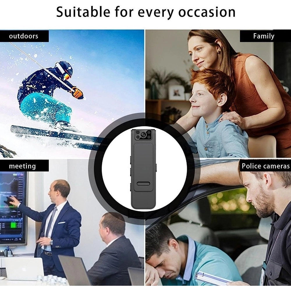 Trade Shop - Telecamera Spia Microcamera Infrarossi Bodycam Visione Notturna Registratore -