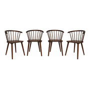 Set di 4 sedie in legno, noce