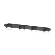 Plafoniera DIAZ loft nera lineare 4xGX53 12W Emibig