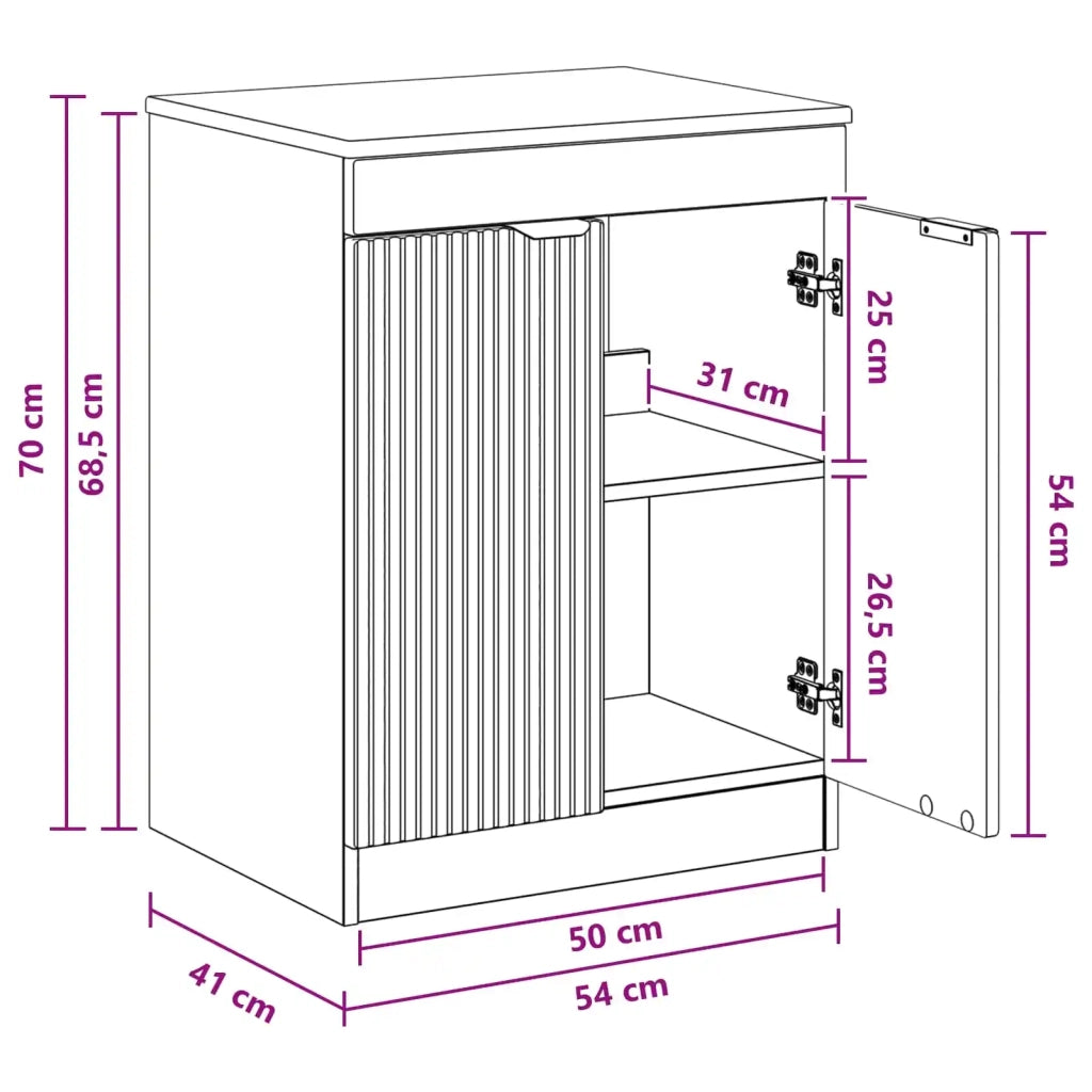 Mobile da Bagno Sonoma grigio 54 x 41 x 70 cm 890154