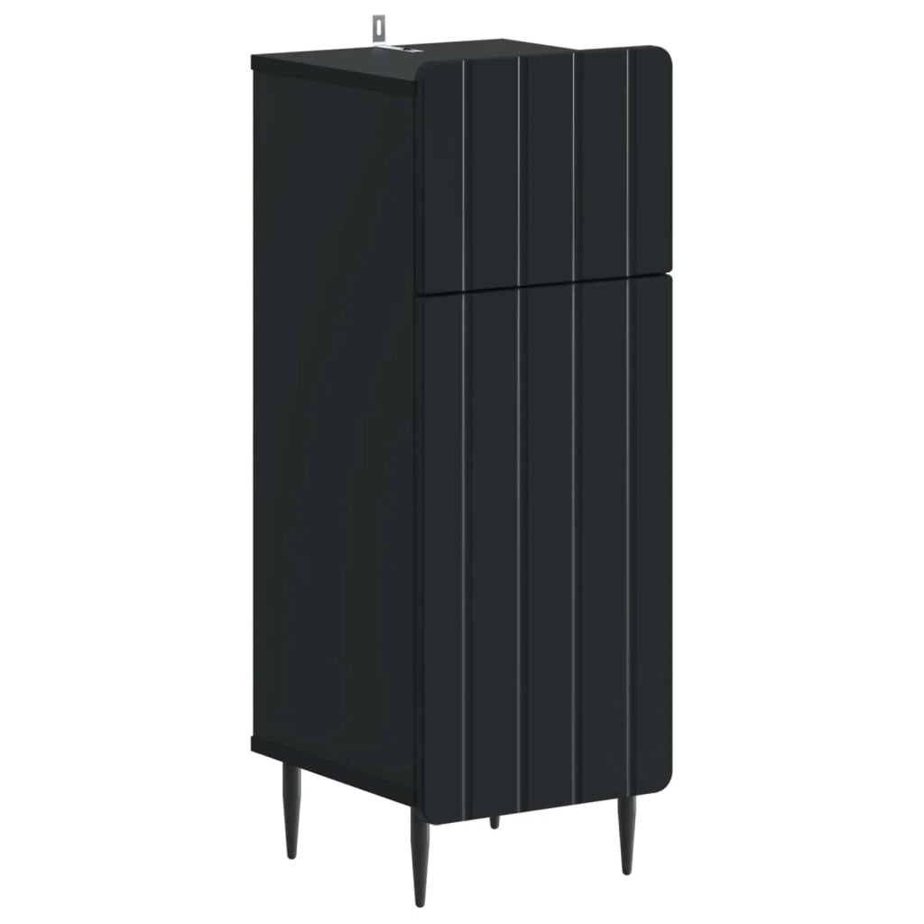 Set di Armadi da Bagno da 2 Pezzi ZWOLLE Nero 3417676