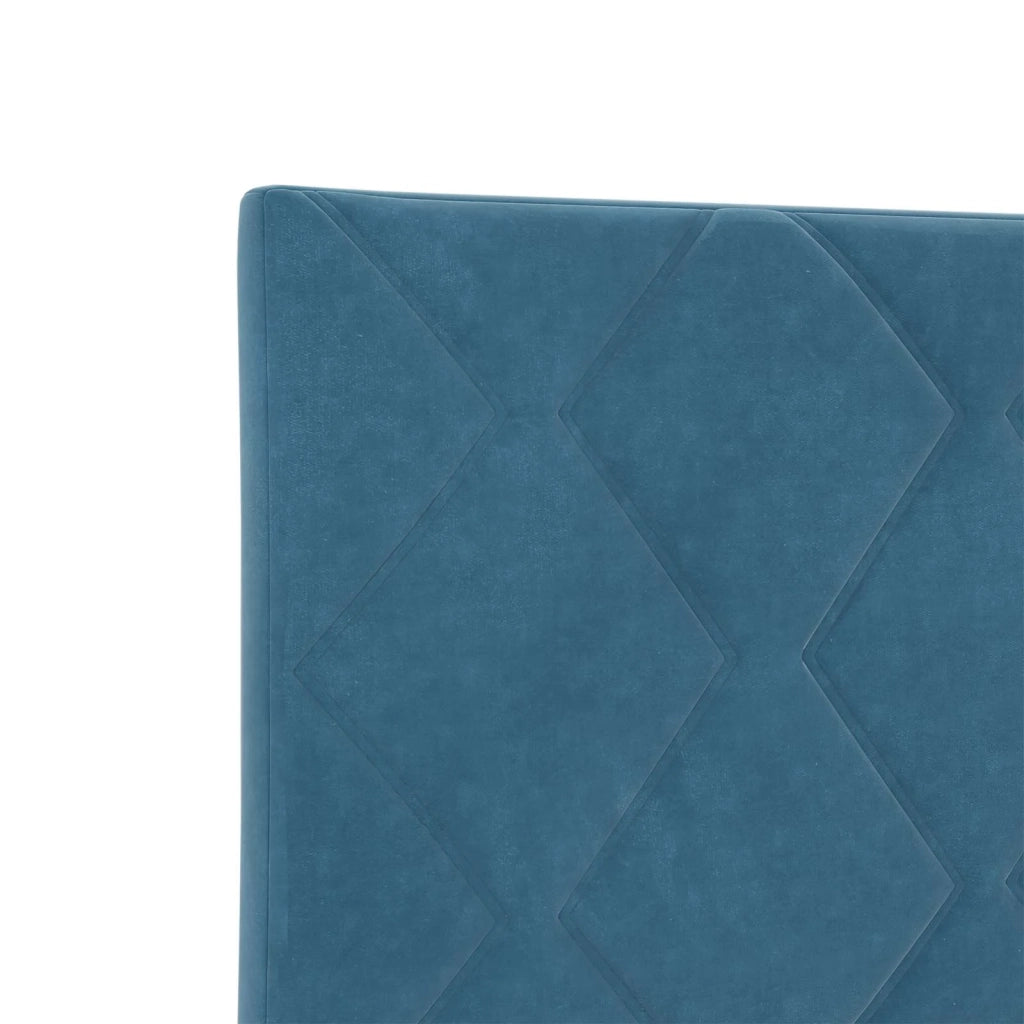 Letto box spring con materasso Blu 200 x 200 cm Velluto 3455184