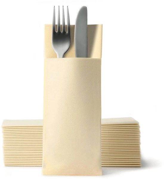 Set di posate in carta aereata di alta qualità - 50 pezzi - 32 x 40 cm - decorazione da tavola lussuosa