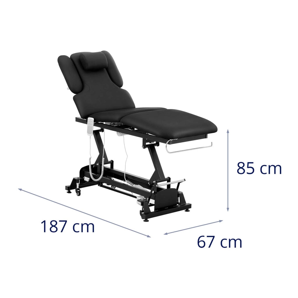 Lettino da massaggio elettrico professionale lettino da massaggio lettino per trattamenti di fisioterapia 2 motori 200 kg nero 14_0007755