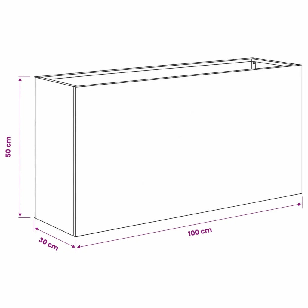 Vaso da giardino Verde Oliva 100 x 30 x 50 cm 8005630