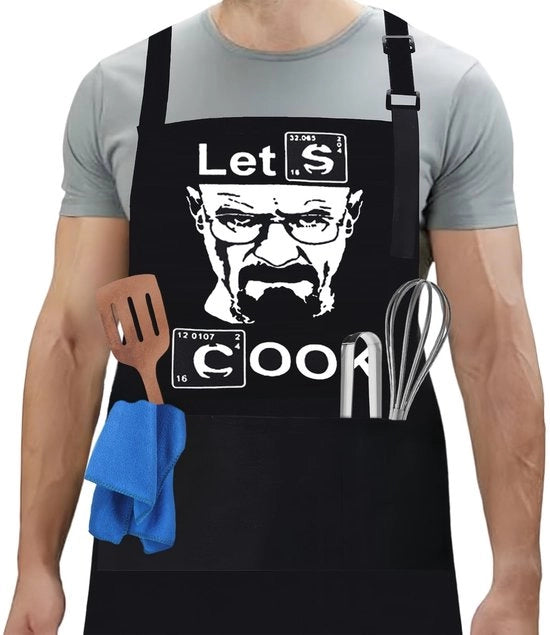 Cucina Grappig, schort per uomo e donna, grembiule impermeabile con 3 tasche, cucina, ristorante, caffè