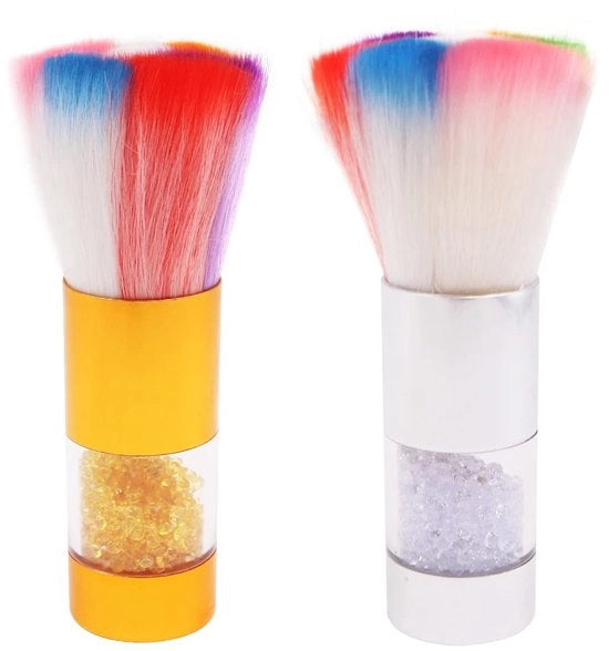 Set di spazzole per unghie in acrilico colorato - Set di spazzole per unghie morbide e multiformi - Spazzola per unghie per la cura del viso - Accessori per l'arte del trucco - Adatto per