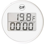 Due termometri digitali a iniezione, timer con funzione di galleggiamento, facile lettura, impermeabili all'acqua (-20°C - 70°C), timer elettronico, bianchi
