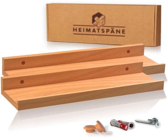 Set di cornici per quadri da parete da 2, in beugo, 40 cm - pannello da parete in legno [inclusi coprifili in legno reale] pannello da parete in legno o pannello da soffitto in legno