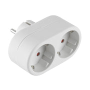 ADATTATORE SPINA SCHUKO A  2 PRESA SCHUKO FRONTALI- 1,0 pz
