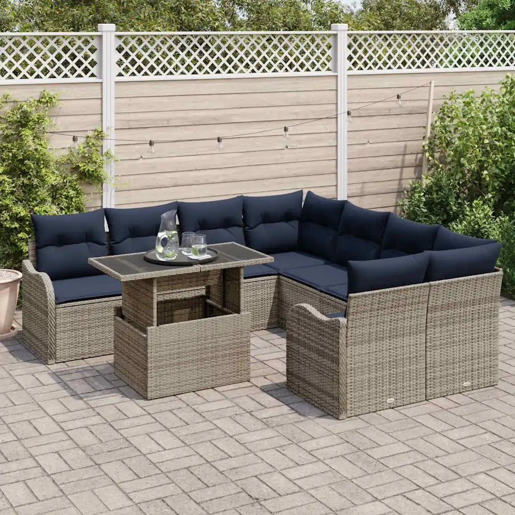 Set da pranzo 9 pz Grigio 3348441