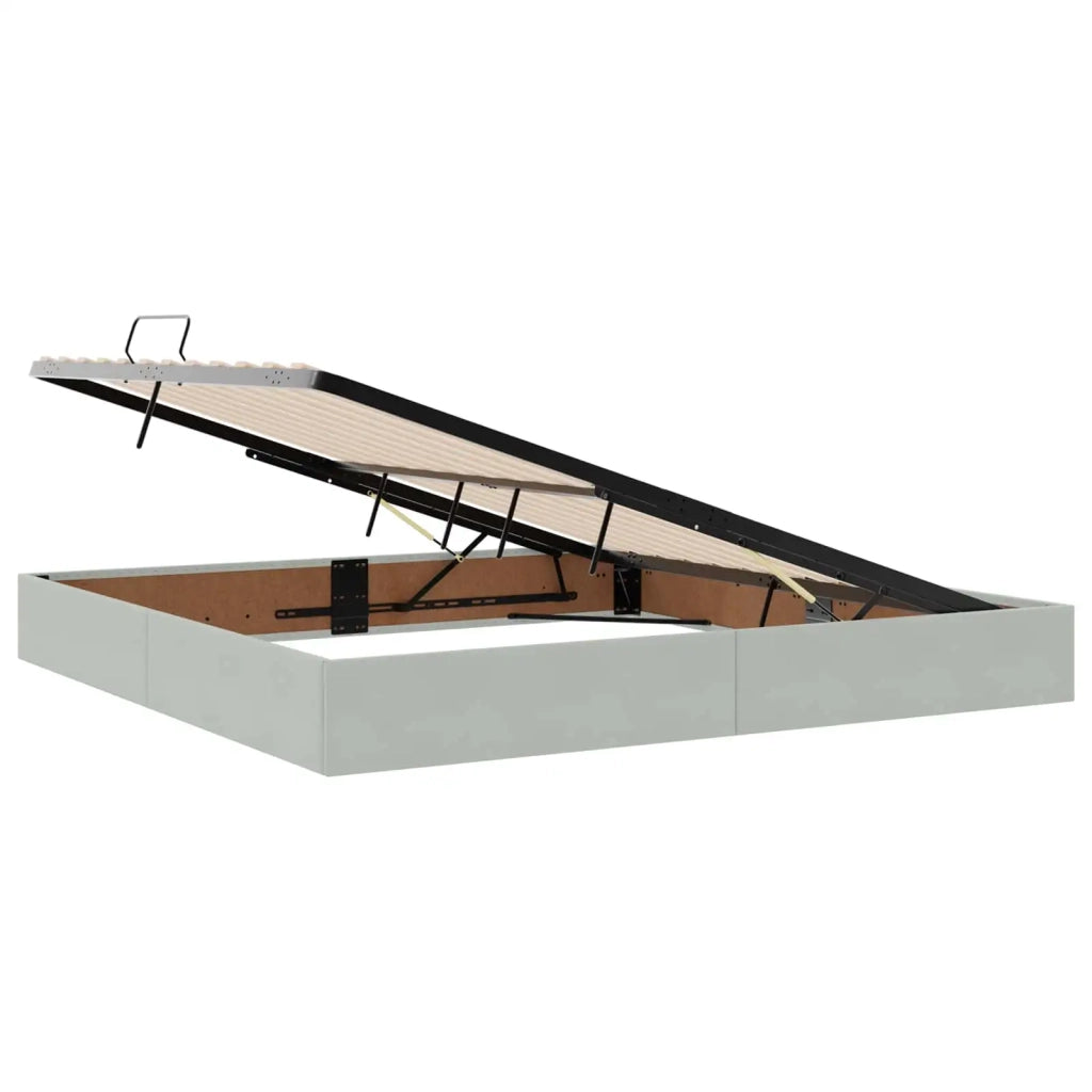 Letto con contenitore LED e materasso Grigio Chiaro 3460092