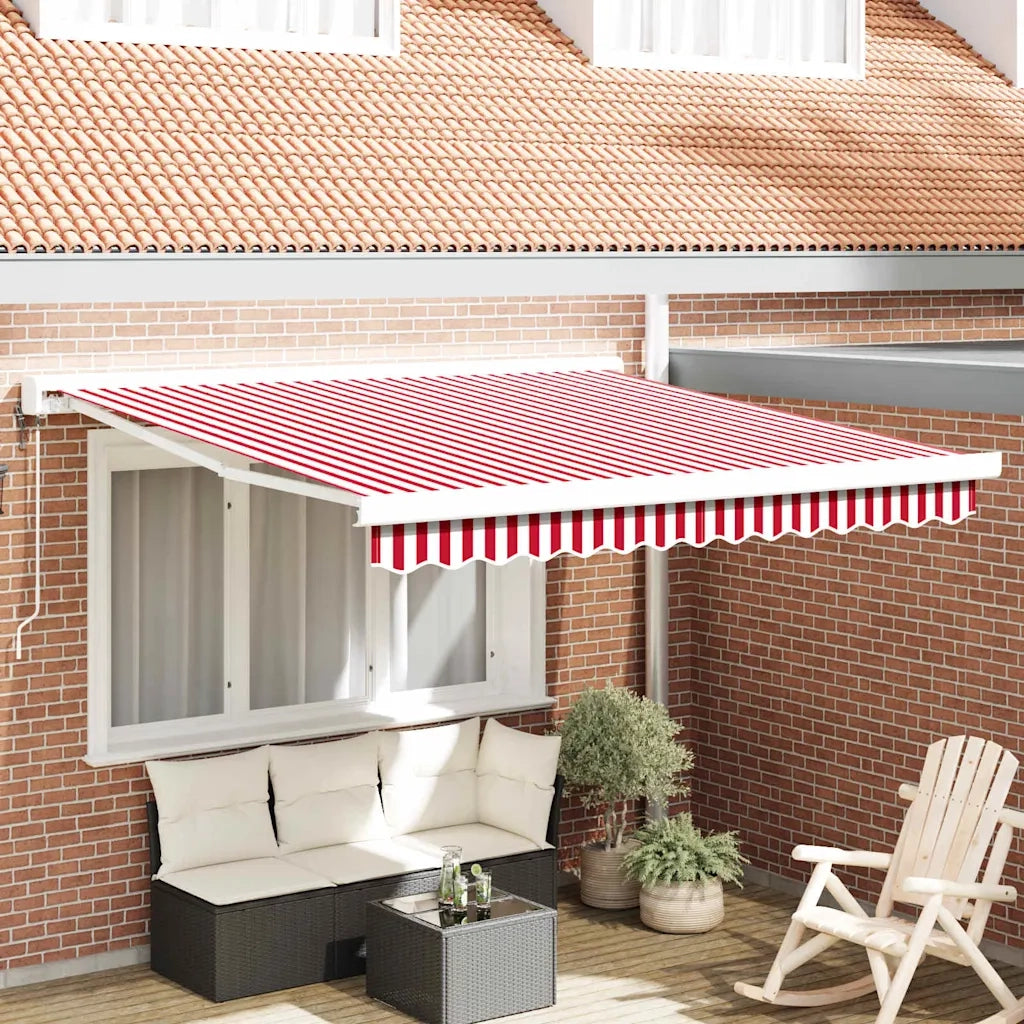 Tenda da Sole Rosso e Bianco 350 x 250 x 165 cm 3330280