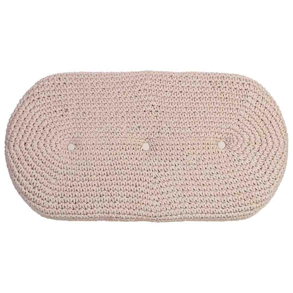 Panca in legno e cotone 82x43x43h cm beige