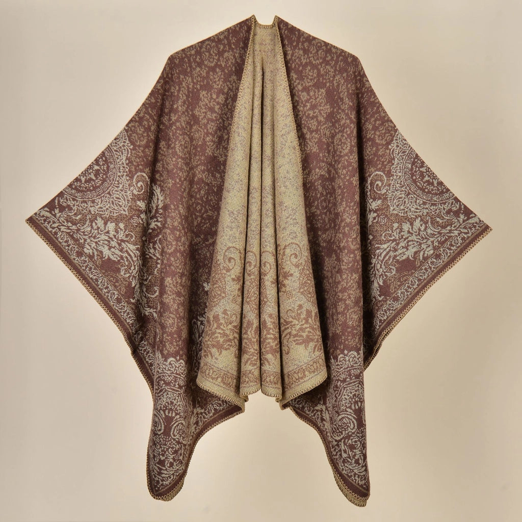 Sciarpa grande, semplice ma sofisticata, in stile etnico delle praterie, mantella, sciarpa in cashmere