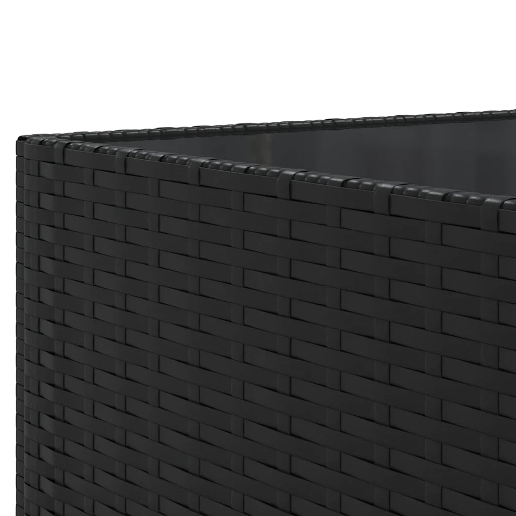 Set Mobili da Giardino con Cuscini 8 pz Nero in Polyrattan 3308235
