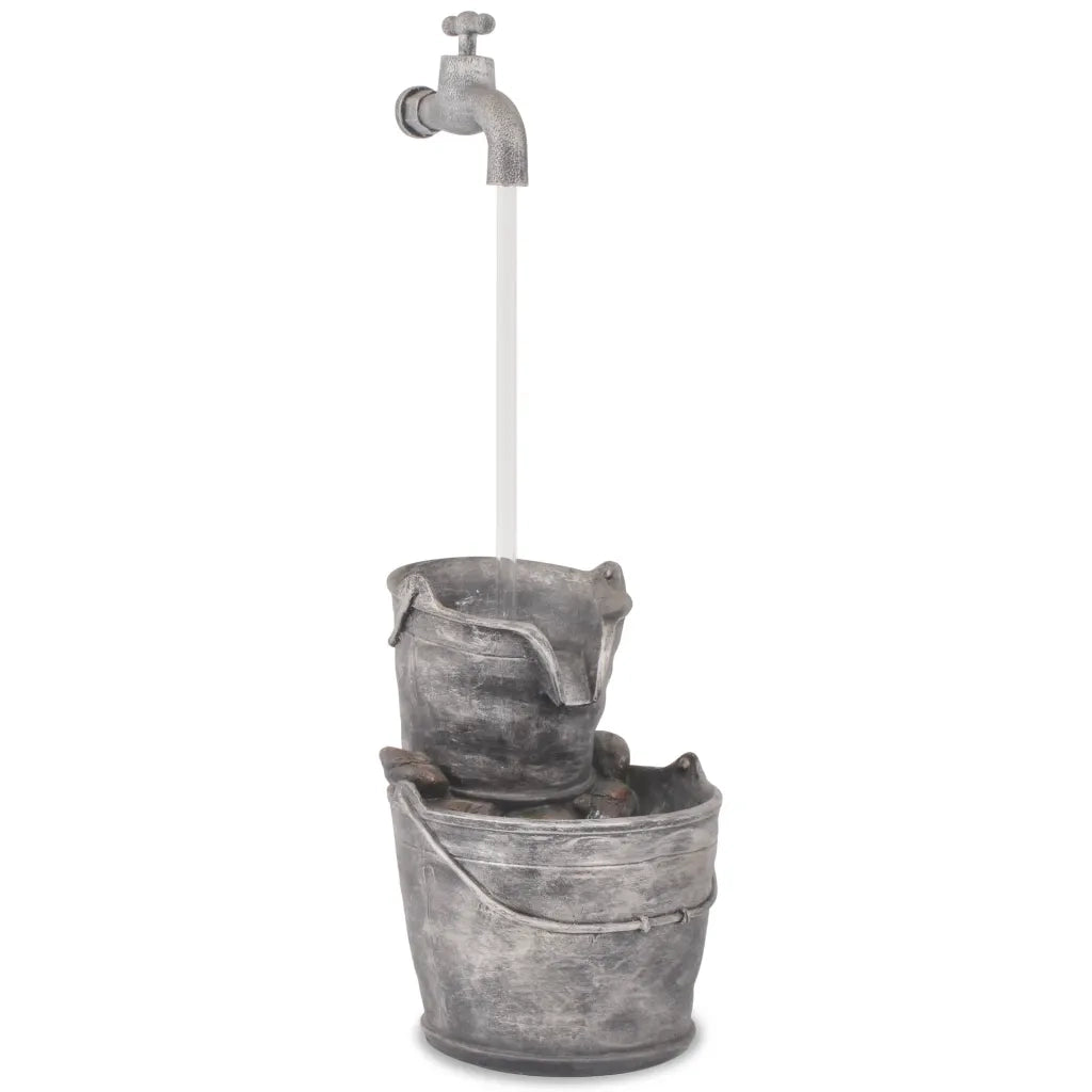 Fontana Decorativa con Rubinetto e Secchi in Poliresina 244289