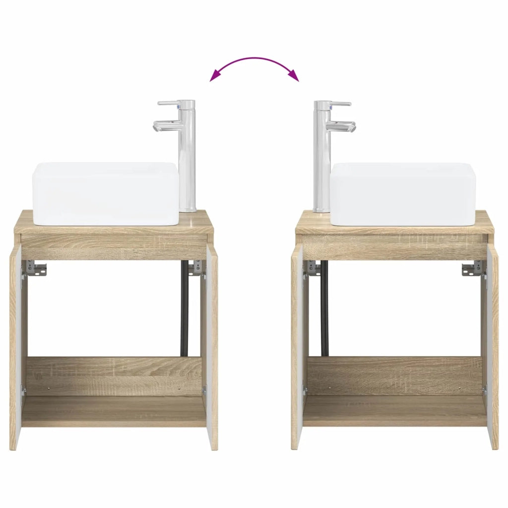 Set di mobili per il bagno 4 pz Rovere Sonoma 3407433