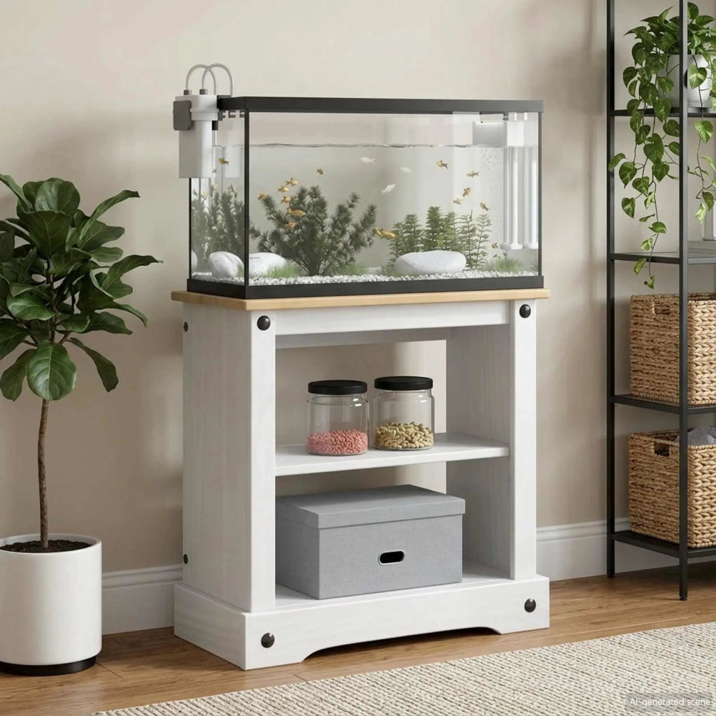 Supporto per Acquario CORONA Bianco e marrone 60,5 x 30 x 60 cm 42034030