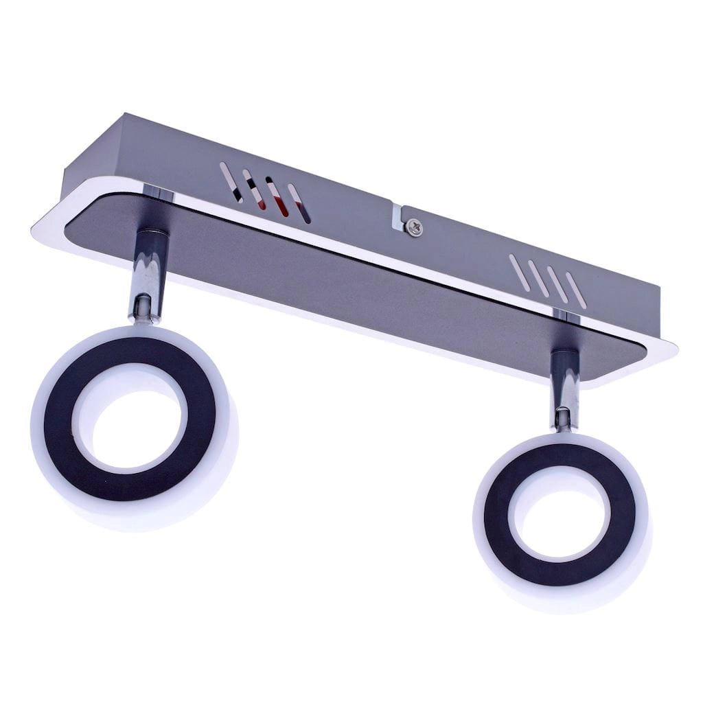 Plafoniera a barra Milagro Sole 2x10W LED nero cromo