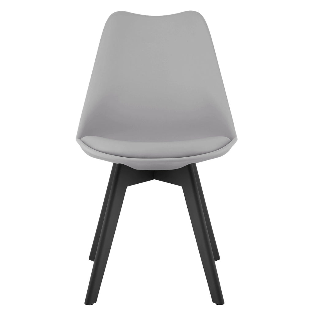 Sedia Mark scandinava grigia con gambe nere