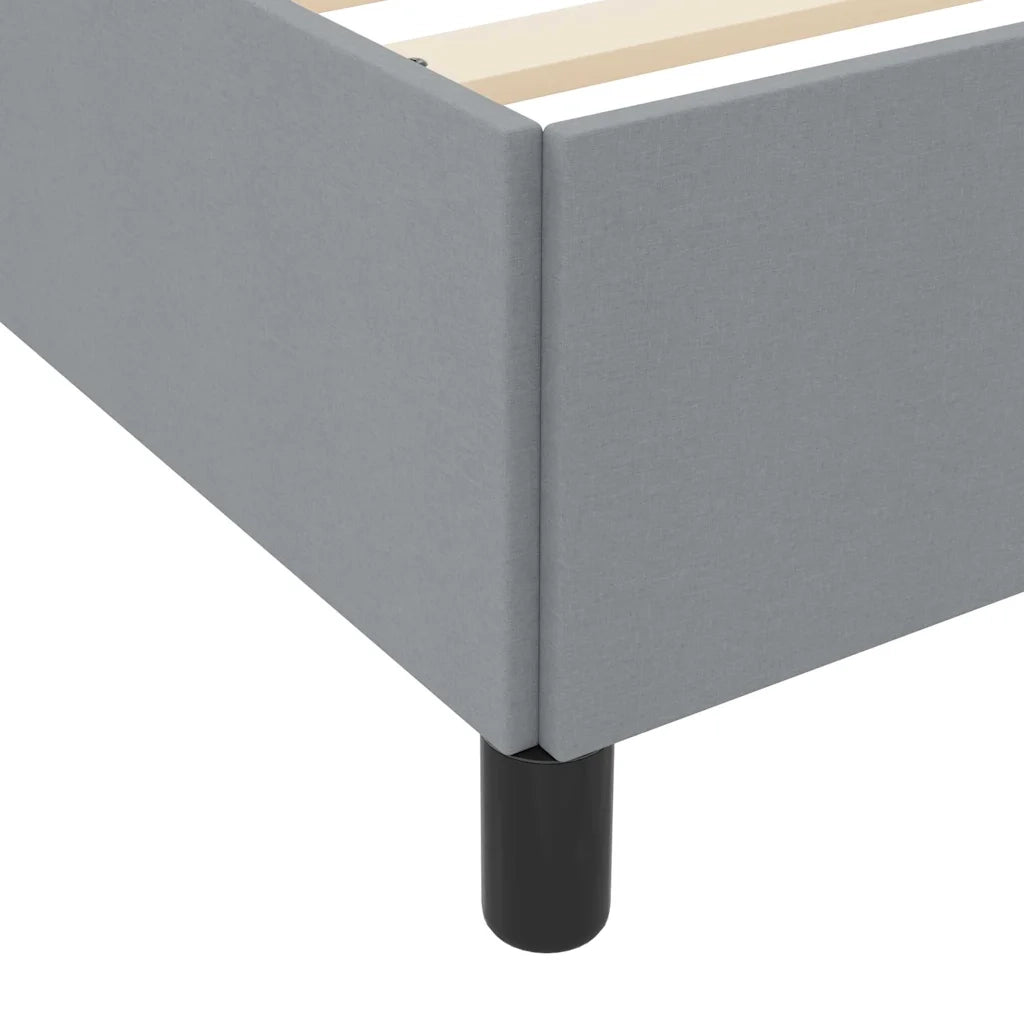 Letto a molle con materasso Grigio chiaro 90 x 190 cm Tessuto 3398822