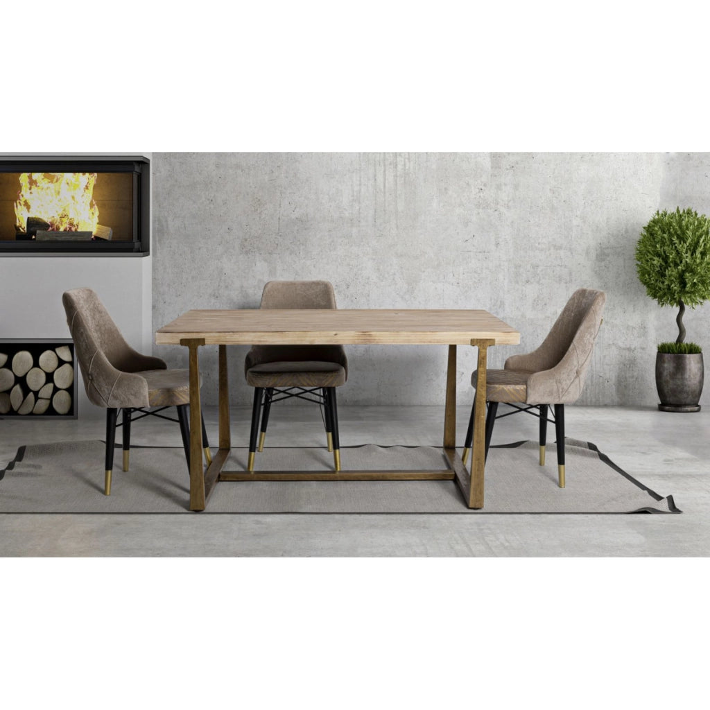 Tavolo VKH576, Marrone, MDF, 150x90x78 cm