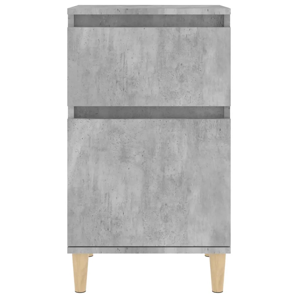 Comodino | Armadio da Notte | Mobiletto da notte Grigio Cemento 40x35x70 cm
