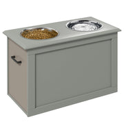 Ciotola per Cane con Alimentatore e Contenitore ¨C Minimal ¨C Grigio 60x30x41 cm