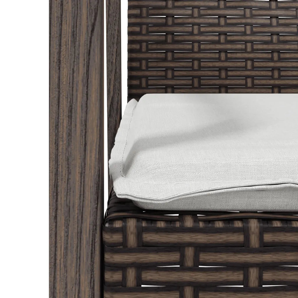 Set Pranzo da Giardino 5pz con Cuscini in Polyrattan e Acciaio 3186989