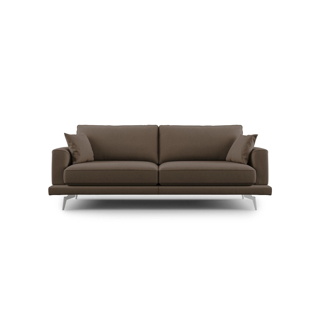 Dorian Divano moderno in tessuto morbido antimacchia T05 198 cm marrone