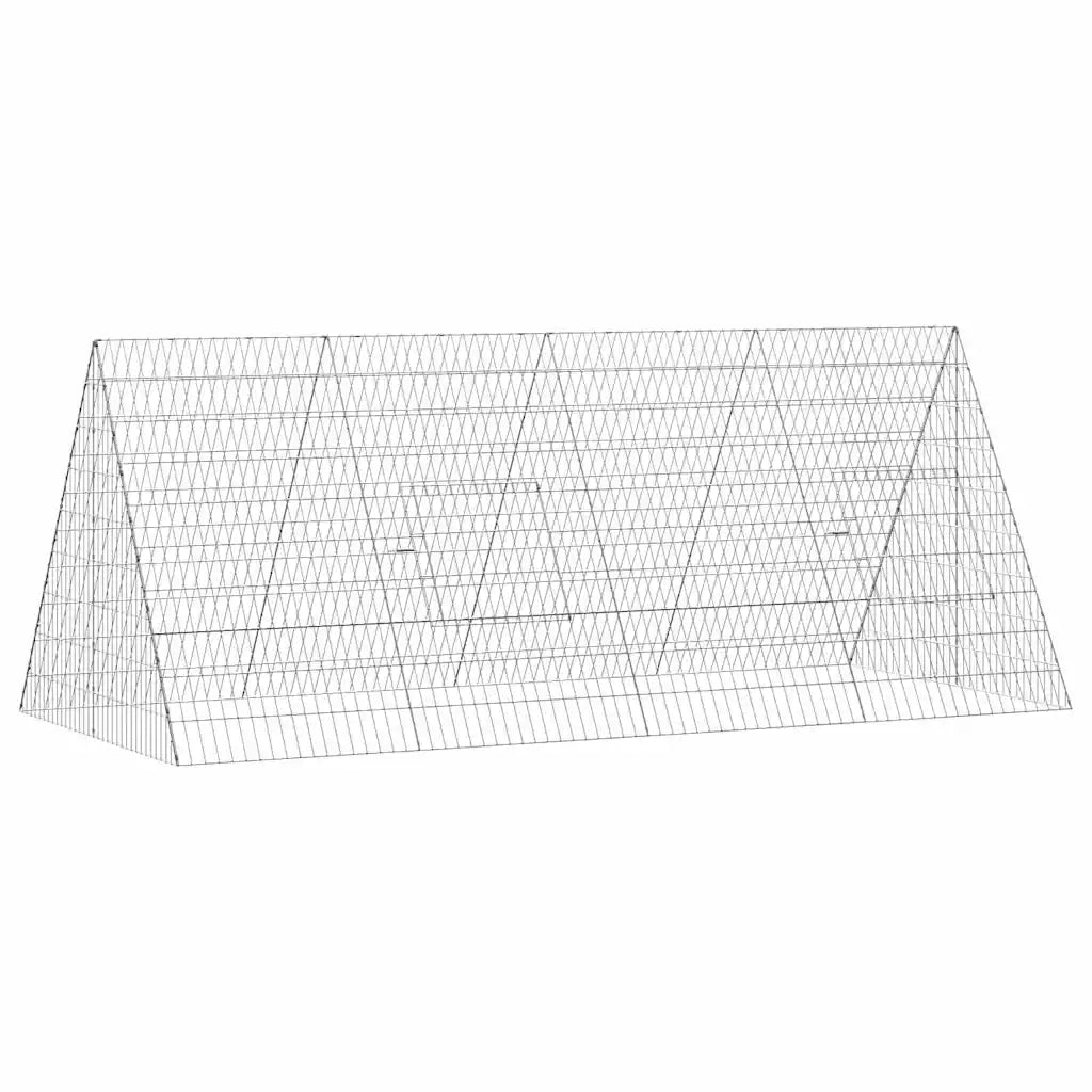 Gabbia per Conigli Argento 215 x 100 x 85 cm Acciaio zincato CFW5773902