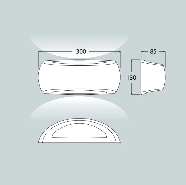 Fumagalli Francy Plafoniera Led 8,5w CCT Lampada da parete Nero Opale E27 IP66