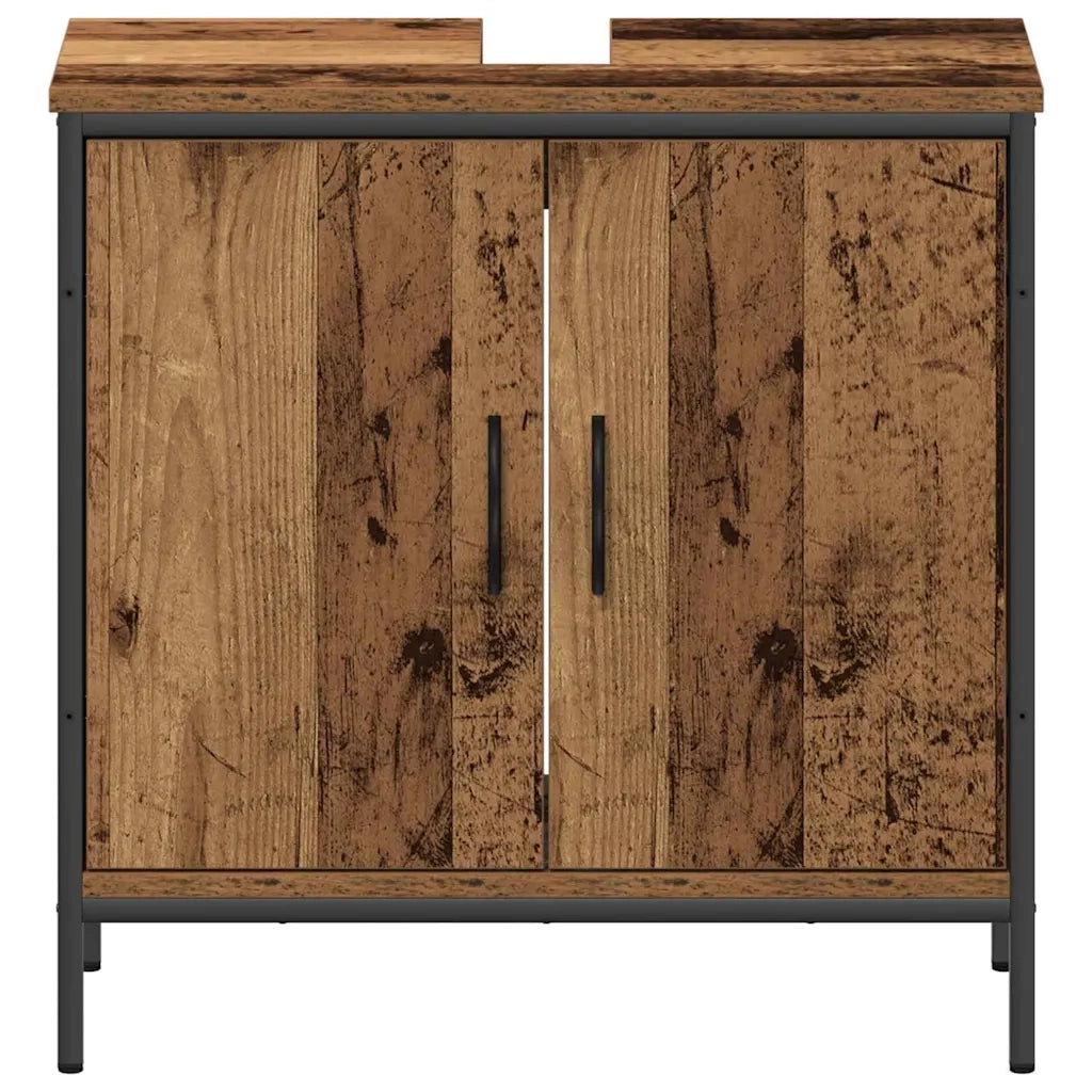 Set di mobili per il bagno 2 pcs Marrone Legno multistrato 3332515