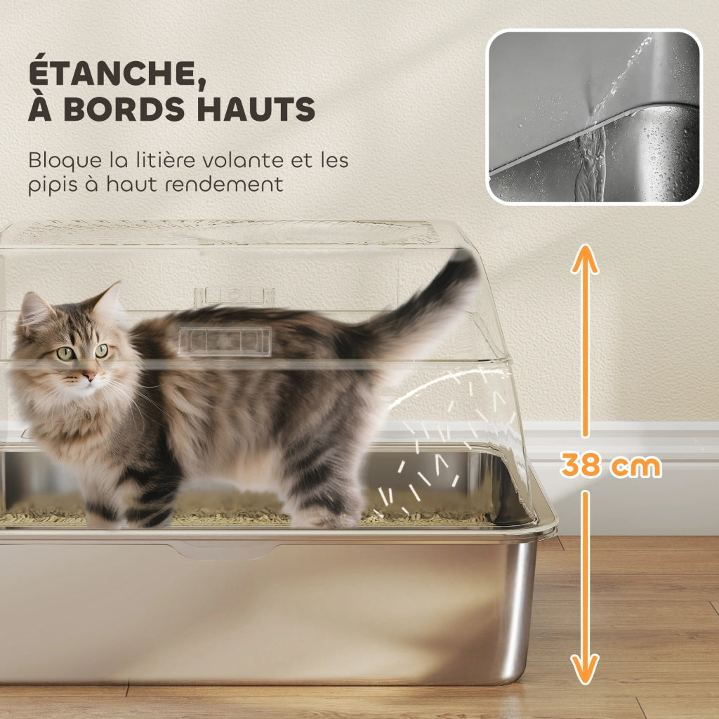 Casetta per gatti chiusa ¨C zephmum ¨C grigio 60x40x38