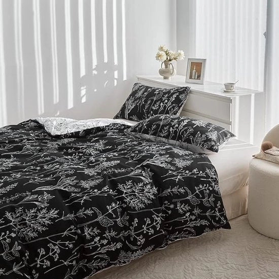 Set di coperture per letto a due posti - Copertura per piuma morbida a microfibra 135x200 cm 4 pezzi