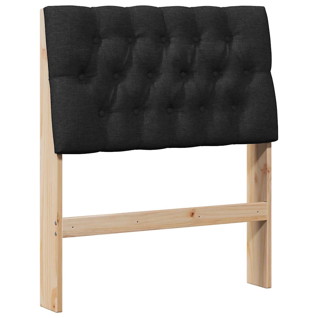 Testiera | Testata imbottita Nero 80 cm Pino massello